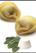 Tortelloni rellenos de espinacas y ricotta